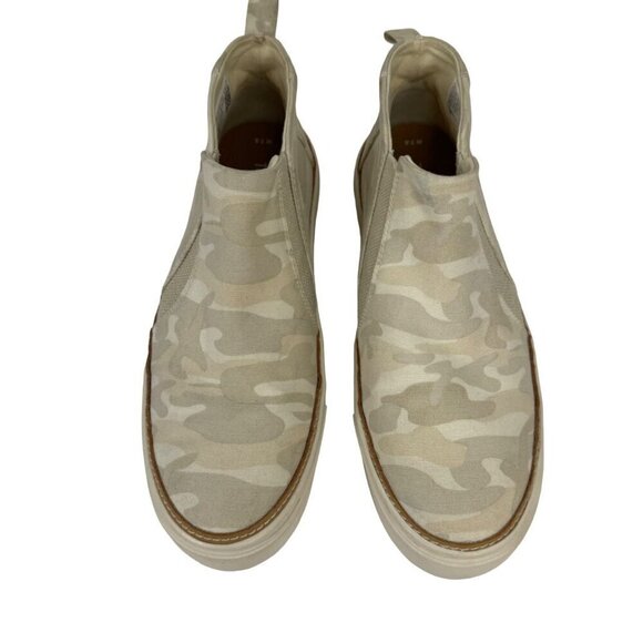 Toms Camo High Top Slip On Sneaker Tan Khaki Cream Casual Women's 7.5 EUC - Picture 2 of 8